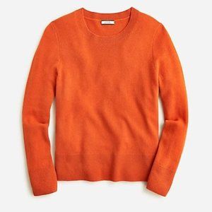 EUC J Crew Cashmere classic-fit crewneck sweater M Warm Persimmon